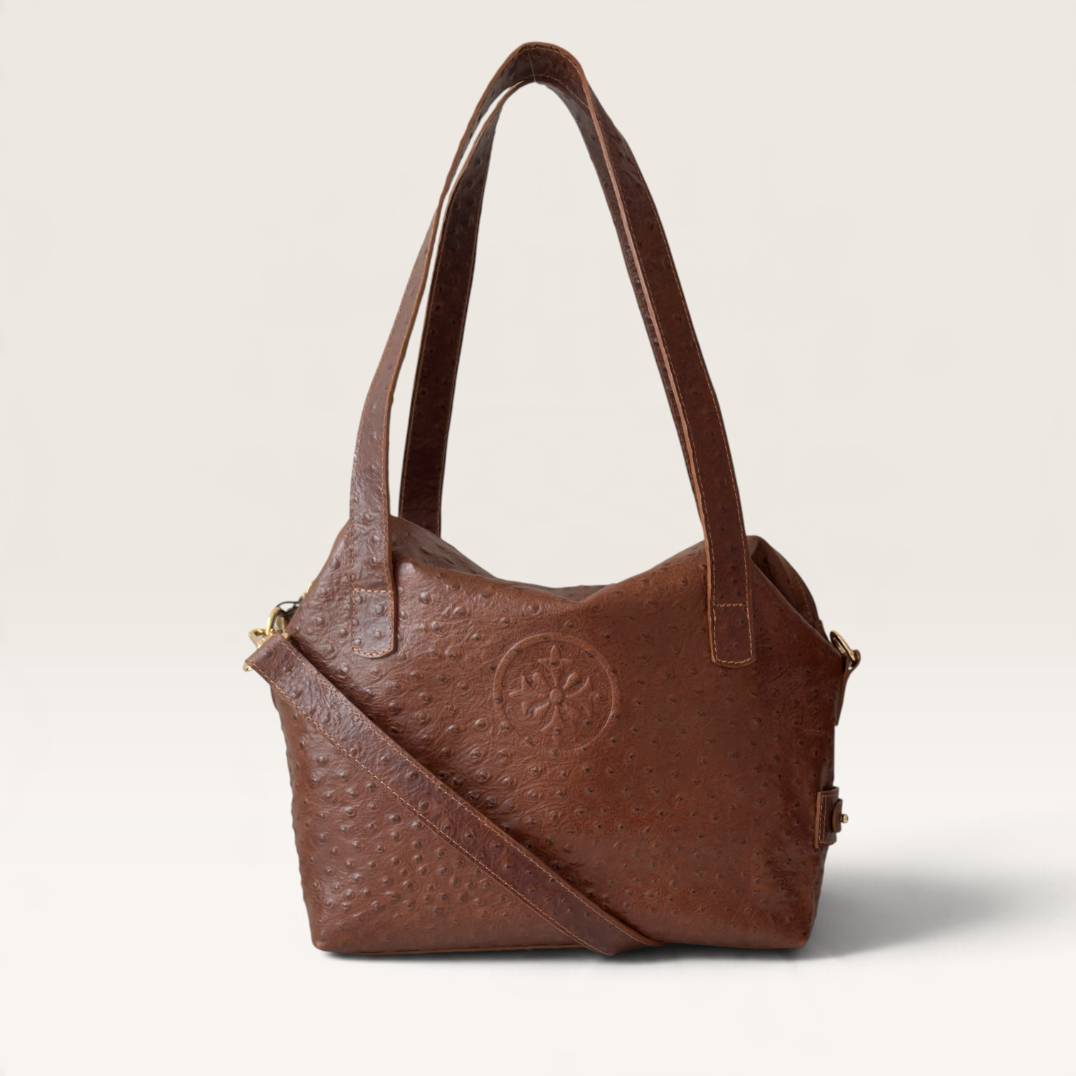 ALBA LUXX LUNARES · Cartera de hombro de cuero natural