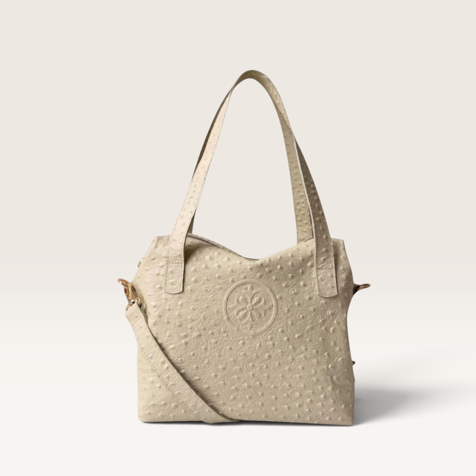 ALBA LUXX LUNARES · Cartera de hombro de cuero natural