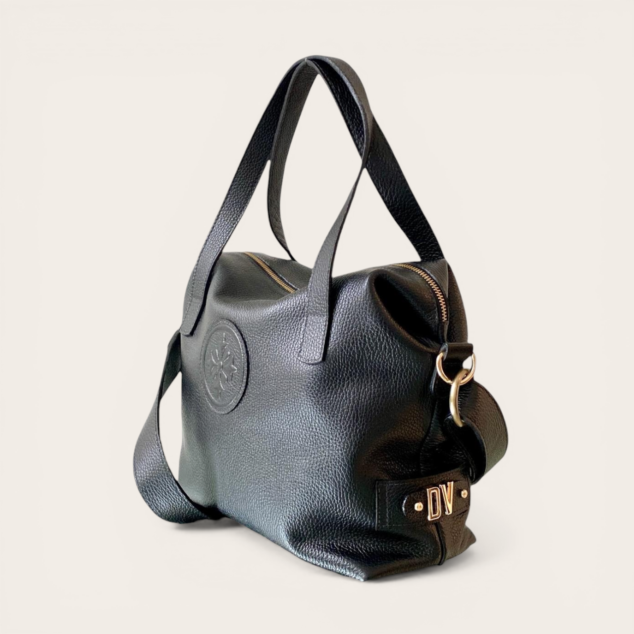 Alba Bolso Clasico de cuero natural — Carola Guzmán, hecho a mano en Chile