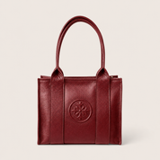 EDHA PETIT — Cartera Tote Pequeña de Cuero Natural