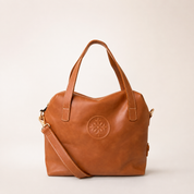 ALBA — Cartera de Hombro de Cuero Natural
