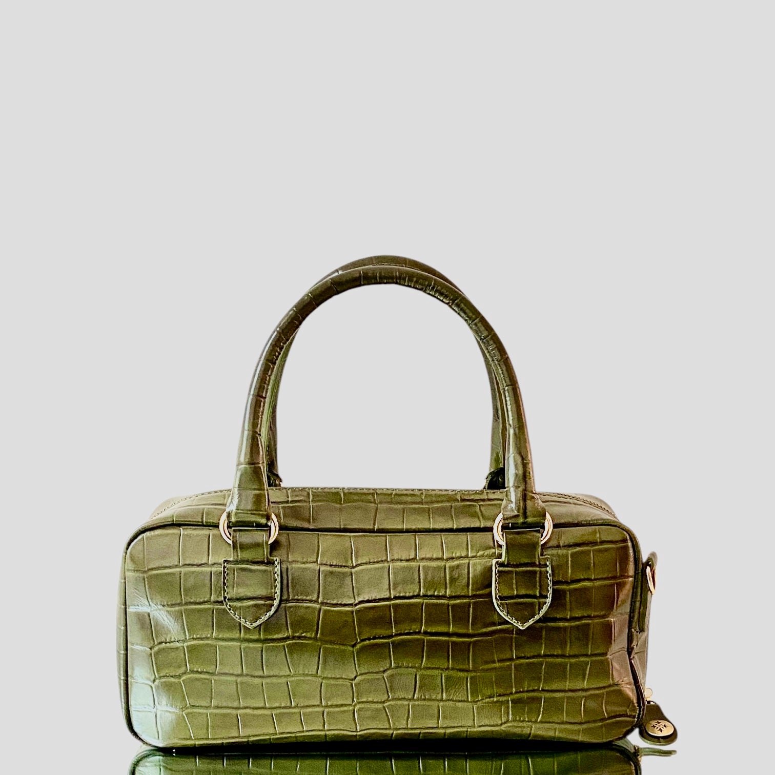 LEONOR CARTERA CROCO NAVY