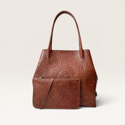LETIZIA LUXX LUNARES · Cartera de cuero natural, notebook 15"