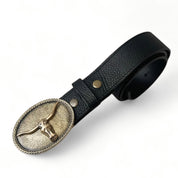 MIX CINTURON NEGRO M CON HEBILLA