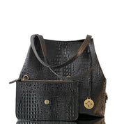 Maxx Cartera GOLD  Croco Negro