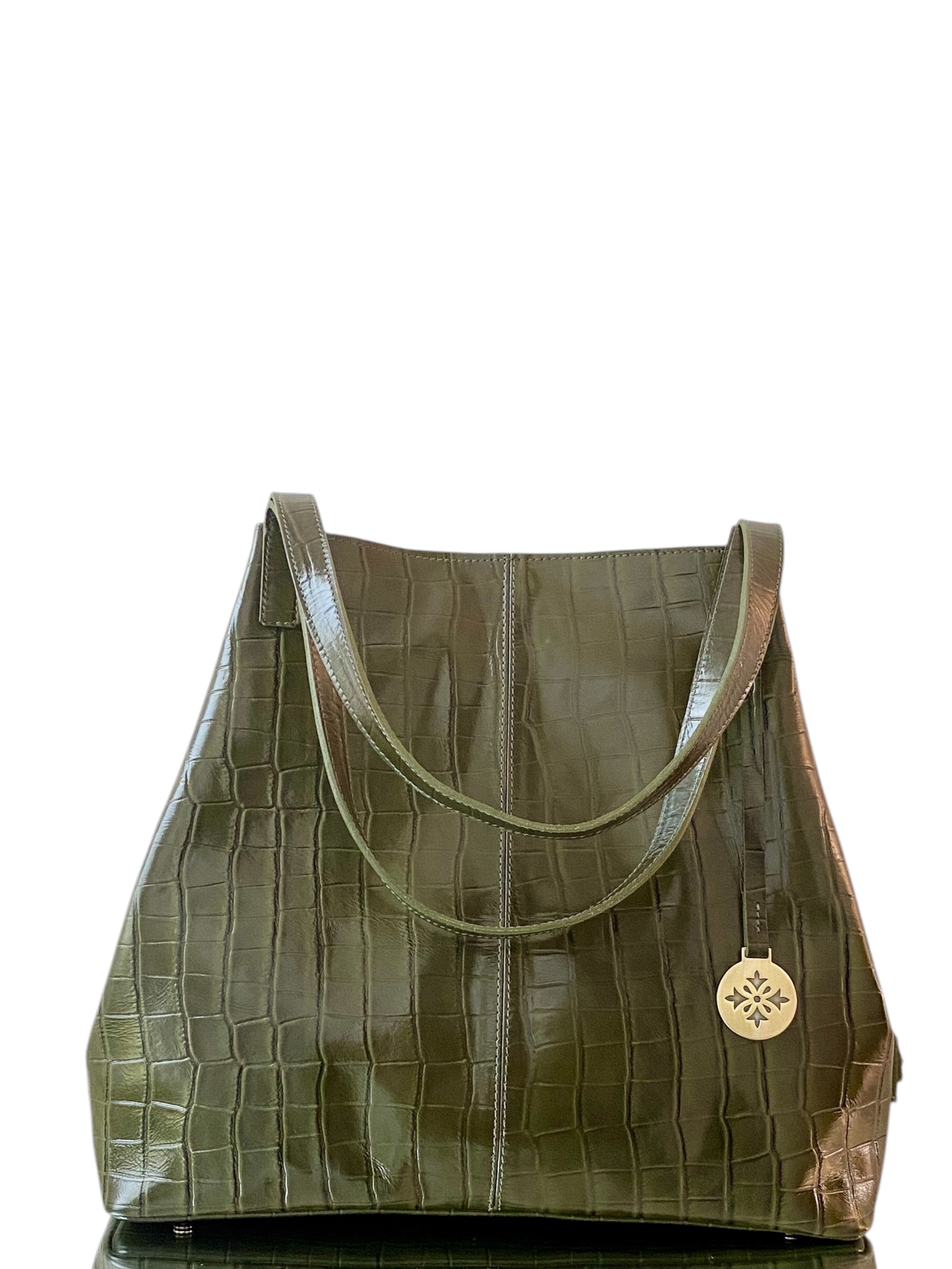 Maxx Cartera GOLD Croco Navy