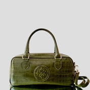 LEONOR CARTERA CROCO NAVY