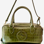 LEONOR CARTERA CROCO NAVY