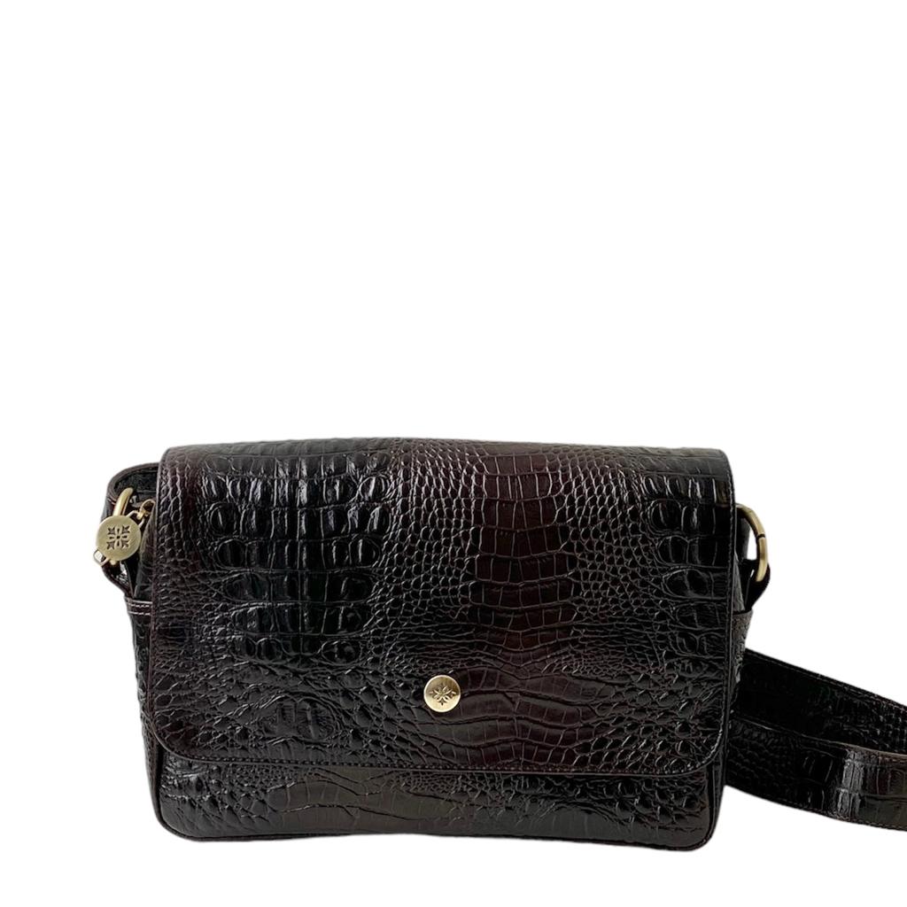 Joy Bandolera Croco Café Moro