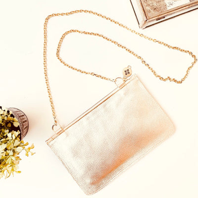Mix Pocket Bag Duo Dorado Toffee + Cadena Larga